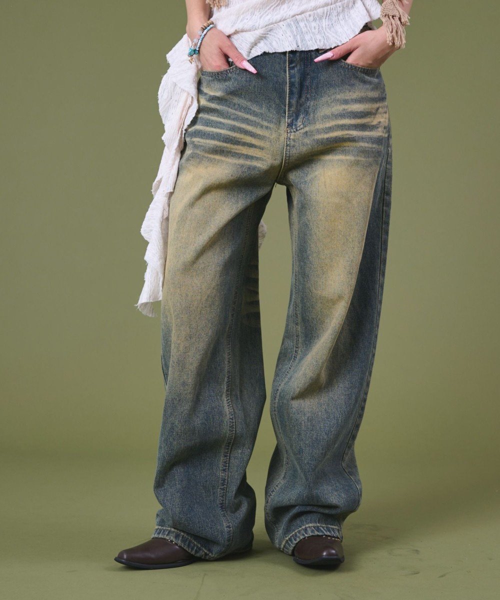 【ウィゴー/WEGO】のブラストバギーデニム 人気、トレンドファッション・服の通販 founy(ファニー) 　ファッション　Fashion　レディースファッション　Fashion for Women　パンツ　Pants & Trousers　デニムパンツ・ジーンズ・美脚デニム　Denim Jeans & Pants　ヴィンテージ　Vintage Style　春　Spring　秋　Autumn　ショート　Short, Short Length　シンプル　Simple, Minimal　スニーカー　Sneakers, Trainers　スマホ　Smartphone, Mobile Device　デニム　Denim, Jeans Material　トレンド　Trend, Trending Now　フィット　Fit, Slim Fit　ロング　Long, Long-Length　ワイド　Wide, Wide Fit　冬　Winter / This Winter　S/S・春夏　SS, Spring/Summer, Warm Season　夏　Summer　 other-1|ID: prp329100004842952 ipo3291000000035857587