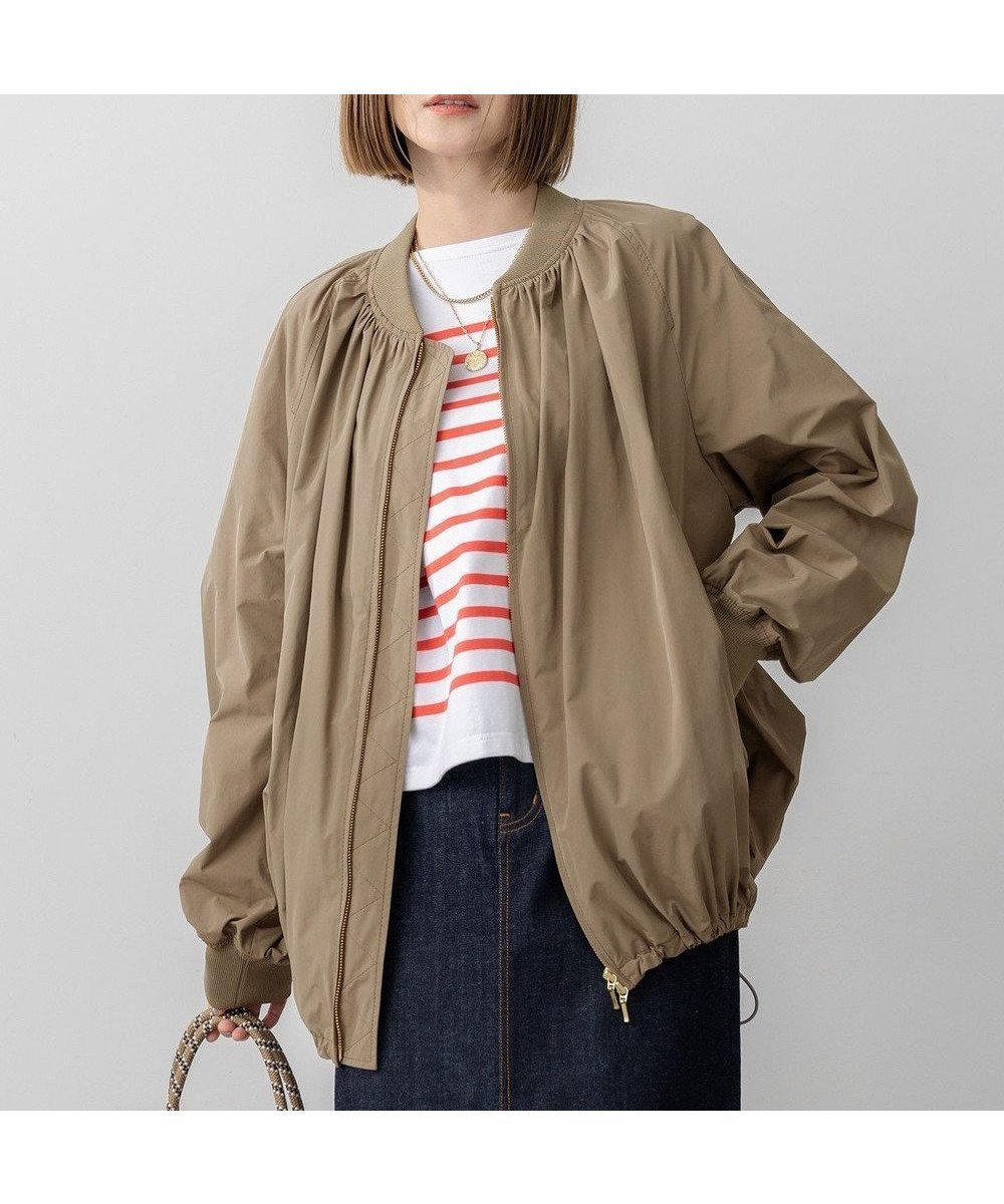 【23区/NIJYUSANKU】の【撥水加工】ソフトメモリータフタ ミドル丈 ブルゾン インテリア・キッズ・メンズ・レディースファッション・服の通販 founy(ファニー) 　ファッション　Fashion　レディースファッション　Fashion for Women　アウター　Coat / Outerwear Collection　レディースジャケット・軽アウター　Jackets　ブルゾンジャケット・スポーティアウター　Blouson Jackets　秋　Autumn　ジャケット　Jacket, Outerwear　スタンド　Stand Collar, Upright Stand　タフタ　Taffeta, Structured Fabric　ブルゾン　Blouson, Bomber Jacket　ミドル　Middle Length, Mid Height　A/W・秋冬　Autumn/Winter　冬　Winter / This Winter　エレガント 上品　Elegant　2025年　2025　2025-2026秋冬・A/W　Autumn/Winter 2025–26 AW25–26　ライトカーキ系|ID: prp329100004842980 ipo3291000000035289662