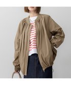 【23区/NIJYUSANKU】の【撥水加工】ソフトメモリータフタ ミドル丈 ブルゾン ライトカーキ系|ID: prp329100004842980 ipo3291000000035596079