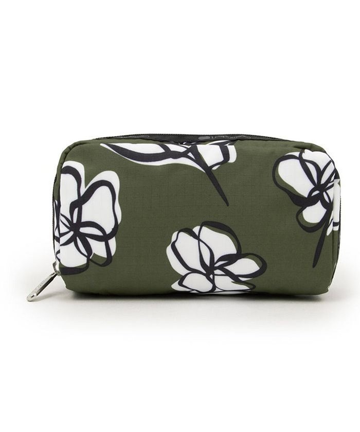 【レスポートサック/LeSportsac】のRECTANGULAR COSMETIC/オリーブフローラルシルエット インテリア・キッズ・メンズ・レディースファッション・服の通販 founy(ファニー) https://founy.com/ ファッション Fashion レディースファッション Fashion for Women ミニ財布・二つ折り財布 Wallets & Card Cases ポーチ&ミニバッグ Pouches & Mini Bags スクエア Square, Square Shape フラワー Flower, Floral プリント Print, Printed Pattern ポケット Pocket, Pocket Detail ポーチ Pouch, Small Case エレガント 上品 Elegant 財布 Wallet, Purse |ID: prp329100004843021 ipo3291000000035289781