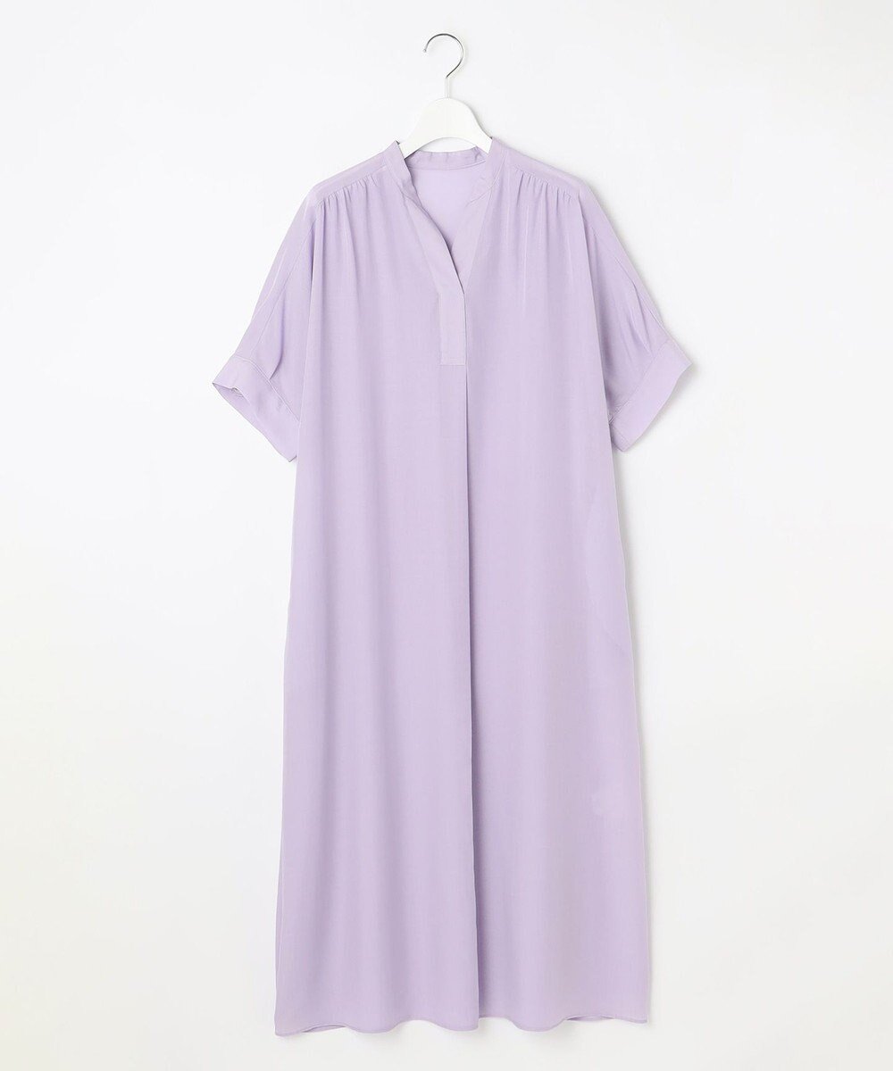 【自由区/JIYU-KU】の【接触冷感・UVケア・抗菌防臭・洗える】リヨセルポプリンシャツ ワンピース インテリア・キッズ・メンズ・レディースファッション・服の通販 founy(ファニー) 　ファッション　Fashion　レディースファッション　Fashion for Women　ワンピース　Dresses　シャツワンピース / 1枚で着映えコーデ　Shirt Dresses　おすすめ　Recommended / Our Picks　ドレープ　Drape, Draping Fabric　フォルム　Silhouette, Form　夏　Summer　抗菌　Antibacterial, Bacteria-Resistant　春　Spring　S/S・春夏　SS, Spring/Summer, Warm Season　洗える　Machine Washable　ラベンダー|ID: prp329100004843028 ipo3291000000035289807