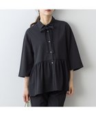 【組曲/KUMIKYOKU】のジョーゼットジャージーボウタイチュニック ブラウス 人気、トレンドファッション・服の通販 founy(ファニー) ファッション Fashion レディースファッション Fashion for Women トップス・カットソー Cut & Sew Tops シャツ・ブラウス・オフィスカジュアル Elegant Blouses & Button-Ups 秋 Autumn 吸水 Absorbent, Quick-Dry ジョーゼット Georgette, Semi-Sheer Fabric ダブル Double, Double-Breasted チュニック Tunic, Long Top ティアード Tiered, Tiered Style ブルゾン Blouson, Bomber Jacket A/W・秋冬 Autumn/Winter おすすめ Recommended / Our Picks thumbnail ブラック系|ID: prp329100004843036 ipo3291000000035467115