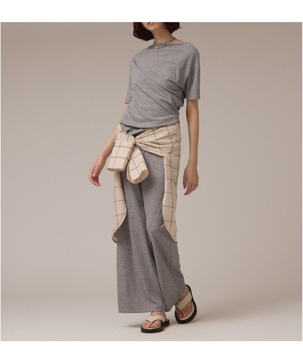 【グレース コンチネンタル/GRACE CONTINENTAL】のラメリブジャージパンツ インテリア・キッズ・メンズ・レディースファッション・服の通販 founy(ファニー) ファッション Fashion レディースファッション Fashion for Women パンツ Pants & Trousers 春 Spring ストレッチ Stretch, Stretchy Fabric スニーカー Sneakers, Trainers セットアップ Set-Up, Coordinated Outfit フロント Front, Front Design リラックス Relax, Relaxed Fit S/S・春夏 SS, Spring/Summer, Warm Season 夏 Summer グレー|ID: prp329100004843043 ipo3291000000035857671