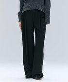 【ベイジ,/BEIGE,】の【Oggi 10月号掲載】COBURN / シルク混2タックカーヴィーワイドパンツ Black|ID: prp329100004843083 ipo3291000000035467315