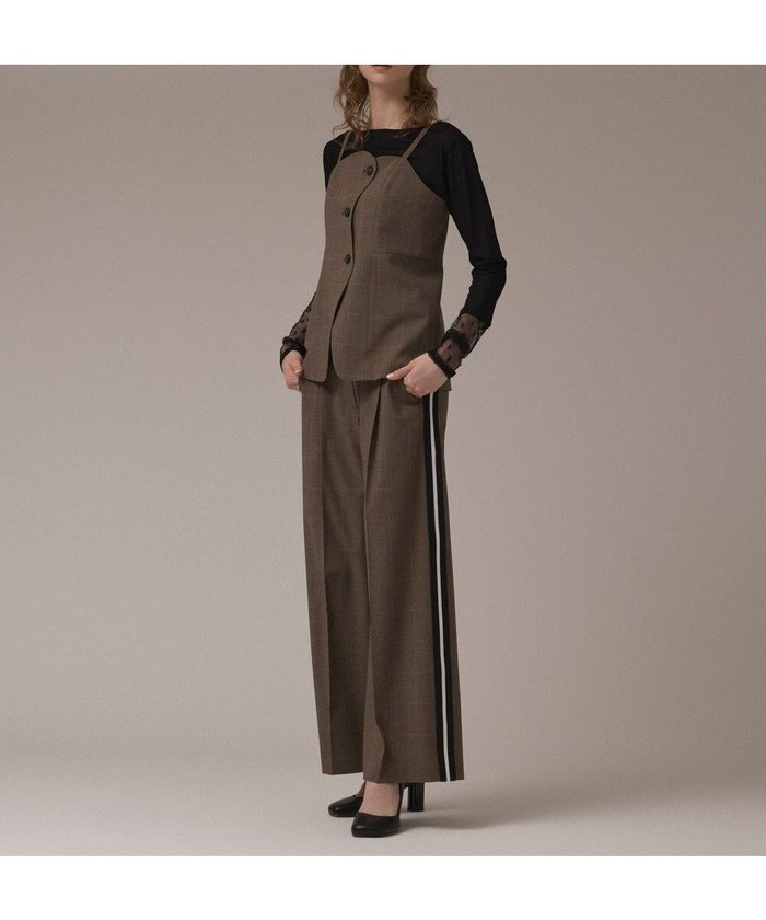 【グレース コンチネンタル/GRACE CONTINENTAL】のサイドラインパンツ インテリア・キッズ・メンズ・レディースファッション・服の通販 founy(ファニー) https://founy.com/ ファッション Fashion レディースファッション Fashion for Women パンツ Pants & Trousers キャミソール Camisole, Spaghetti Strap Top ストレッチ Stretch, Stretchy Fabric ストレート Straight, Straight Cut スーツ Suit, Formalwear セットアップ Set-Up, Coordinated Outfit チェック Check, Plaid, Tartan ワイド Wide, Wide Fit 秋 Autumn A/W・秋冬 Autumn/Winter |ID: prp329100004843093 ipo3291000000035857158