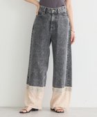 【アースミュージックアンドエコロジー/earth music&ecology】の裾レースデニムパンツ Black|ID: prp329100004843119 ipo3291000000035290150