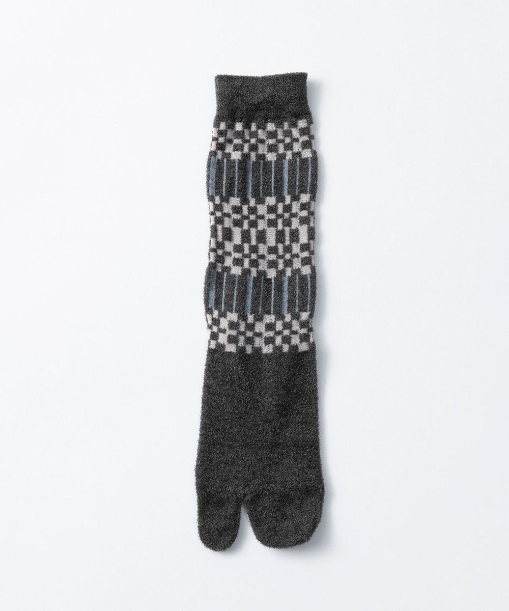 【トリコテ/Tricote】のチェッカーボーダータビソックス インテリア・キッズ・メンズ・レディースファッション・服の通販 founy(ファニー) 　ファッション　Fashion　レディースファッション　Fashion for Women　ソックス&靴下　Socks & Hosiery　レッグウェア・ストッキング　Legwear & Hosiery　ソックス　Socks, Hosiery　タンブラー　Tumbler, Travel Mug　ベロア　Velour, Soft Velvet　リラックス　Relax, Relaxed Fit　A/W・秋冬　Autumn/Winter　97CHARCOAL|ID: prp329100004843138 ipo3291000000035290206