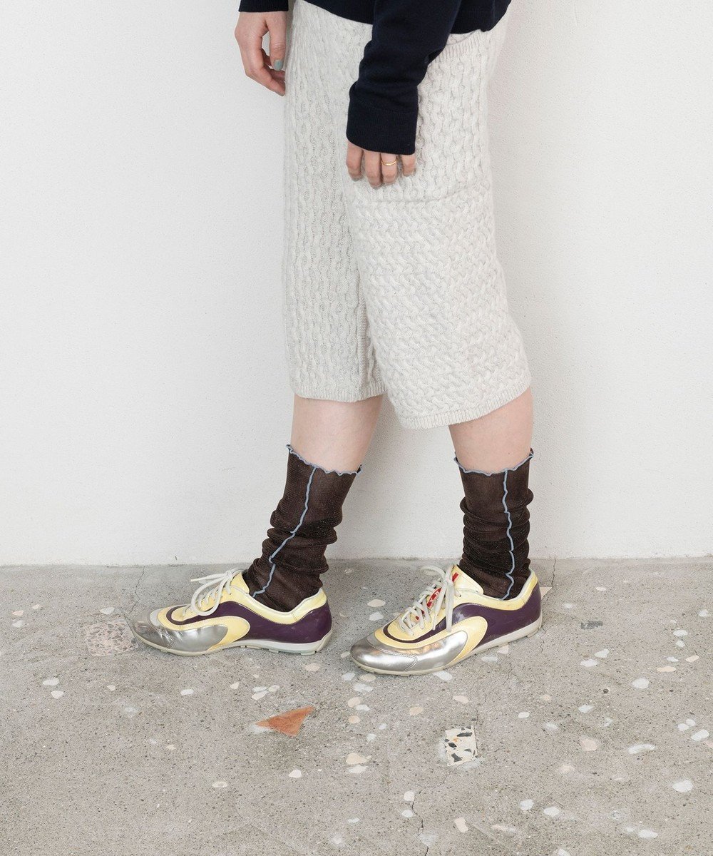 【トリコテ/Tricote】のメローフロックメッシュソックス インテリア・キッズ・メンズ・レディースファッション・服の通販 founy(ファニー) 　ファッション　Fashion　レディースファッション　Fashion for Women　ソックス&靴下　Socks & Hosiery　レッグウェア・ストッキング　Legwear & Hosiery　おすすめ　Recommended / Our Picks　エレガント 上品　Elegant　カラフル　Colorful Design　ソックス　Socks, Hosiery　タンブラー　Tumbler, Travel Mug　メッシュ　Mesh, Net Fabric　レギンス　Leggings, Stretch Pants　87BROWN|ID: prp329100004843139 ipo3291000000035858161