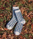 【ティアクラッセ/Tiaclasse】のジャガード編みソックス(幾何学柄) オフホワイト|ID: prp329100004843249 ipo3291000000035568270