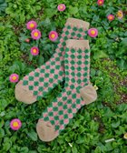 【ティアクラッセ/Tiaclasse】のジャガード編みソックス(幾何学柄) ベージュ|ID: prp329100004843249 ipo3291000000035568271