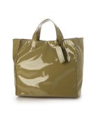 【アンビリオン/UNBILLION】のカシュカシュ cachecache / ソフトエナメルスクエア手提げトート ライトグリーン|ID: prp329100004843251 ipo3291000000035826161