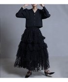 【組曲/KUMIKYOKU】の【組曲×setsuko sagittaire】ケーキチュール スカート ブラック系|ID: prp329100004843263 ipo3291000000035834359