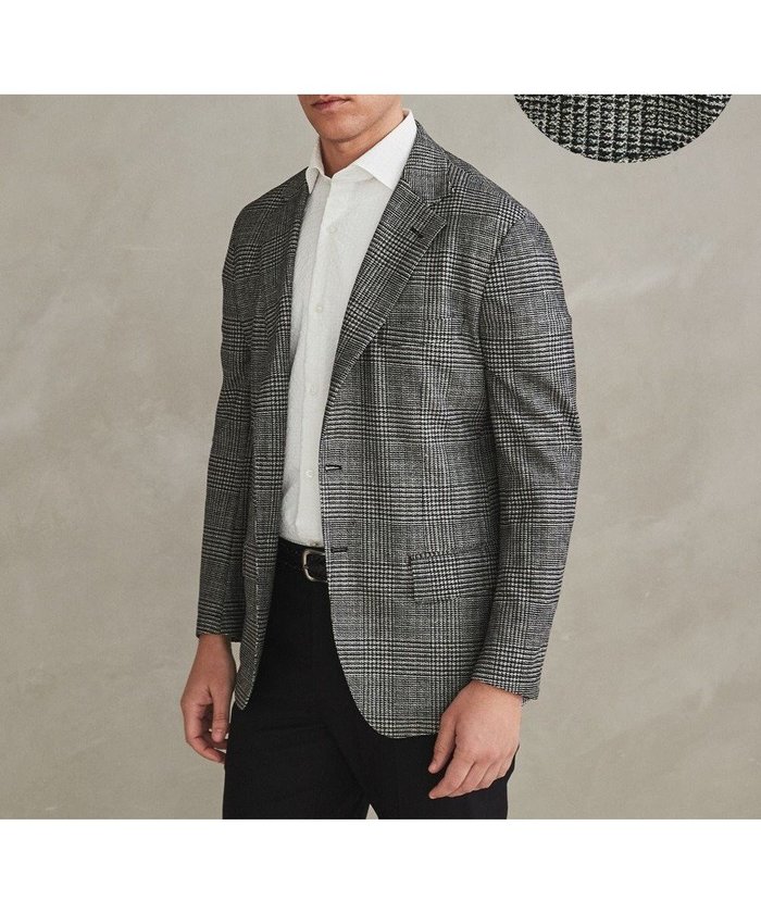 【五大陸/gotairiku / MEN】の新柄【吸水速乾/ウォッシャブル】ノルマンディーリネン カーディガンジャケット_グレンチェック柄 インテリア・キッズ・メンズ・レディースファッション・服の通販 founy(ファニー) https://founy.com/ ファッション Fashion メンズファッション Fashion for Men アウター Men's Coats Outerwear テーラードジャケット Tailored Jackets & Blazers ウォッシャブル Machine Washable 春 Spring カーディガン Cardigan, Knitwear 吸水 Absorbent, Quick-Dry シェイプ Shape, Slim Fit ジャケット Jacket, Outerwear ストレッチ Stretch, Stretchy Fabric チェック Check, Plaid, Tartan フレンチ French, French Style メンズ Men's, Menswear リネン Linen, Linen Fabric S/S・春夏 SS, Spring/Summer, Warm Season 夏 Summer 旅行 Travel エレガント 上品 Elegant ビジネス 仕事 通勤 Business / Work / Commuting |ID: prp329100004843344 ipo3291000000035888078