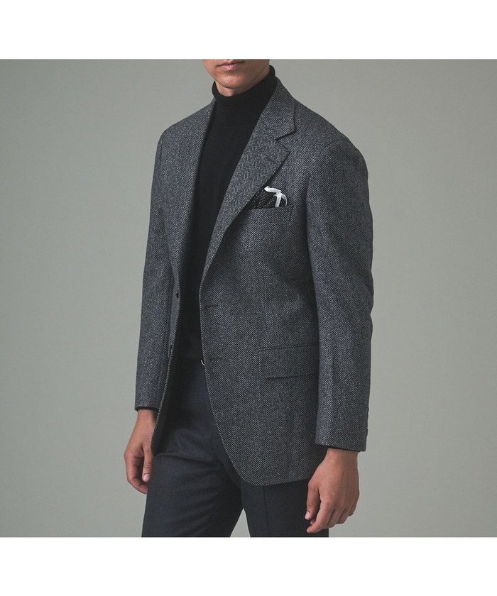 【五大陸/gotairiku / MEN】の【尾州】カシミヤブレンド定番ヘリンボーン ジャケット(2024年モデル) インテリア・キッズ・メンズ・レディースファッション・服の通販 founy(ファニー) https://founy.com/ ファッション Fashion メンズファッション Fashion for Men アウター Men's Coats Outerwear テーラードジャケット Tailored Jackets & Blazers シェイプ Shape, Slim Fit ジャケット Jacket, Outerwear ツイード Twill, Twill Weave 冬 Winter / This Winter 定番 Standard, Basic Item A/W・秋冬 Autumn/Winter |ID: prp329100004843352 ipo3291000000035533130