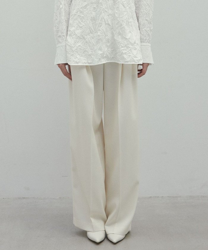 【ベイジ,/BEIGE,】の【洗える】STEVIA / ウール混タックワイドパンツ インテリア・キッズ・メンズ・レディースファッション・服の通販 founy(ファニー) https://founy.com/ ファッション Fashion レディースファッション Fashion for Women パンツ Pants & Trousers クラシック Classic, Timeless Style フォルム Silhouette, Form リラックス Relax, Relaxed Fit ワイド Wide, Wide Fit ビジネス 仕事 通勤 Business / Work / Commuting 夏 Summer S/S・春夏 SS, Spring/Summer, Warm Season 洗える Machine Washable A/W・秋冬 Autumn/Winter |ID: prp329100004843366 ipo3291000000035296840