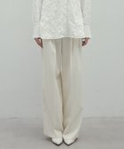 【ベイジ,/BEIGE,】の【洗える】STEVIA / ウール混タックワイドパンツ Ecru|ID: prp329100004843366 ipo3291000000035296843