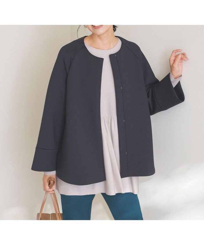 【アンフィーロ 自由区/UNFILO】のダブルフェイス ショートコート インテリア・キッズ・メンズ・レディースファッション・服の通販 founy(ファニー) https://founy.com/ ファッション Fashion レディースファッション Fashion for Women アウター Coat / Outerwear Collection コート・ロングコート・ピーコート Long Coats, Peacoats & More レディースジャケット・軽アウター Jackets ウォッシャブル Machine Washable ショート Short, Short Length ジャケット Jacket, Outerwear ストレッチ Stretch, Stretchy Fabric スリーブ Sleeve, Long Sleeve / Short Sleeve ダブル Double, Double-Breasted フェイス Face, Facial Design 夏 Summer 春 Spring S/S・春夏 SS, Spring/Summer, Warm Season 洗える Machine Washable 羽織 Haori, Light Jacket |ID: prp329100004843368 ipo3291000000035672690