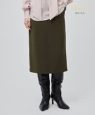 【ベイジ,/BEIGE,】の【洗える】ALAINA / Iラインスカート Khaki|ID: prp329100004843381 ipo3291000000035519237