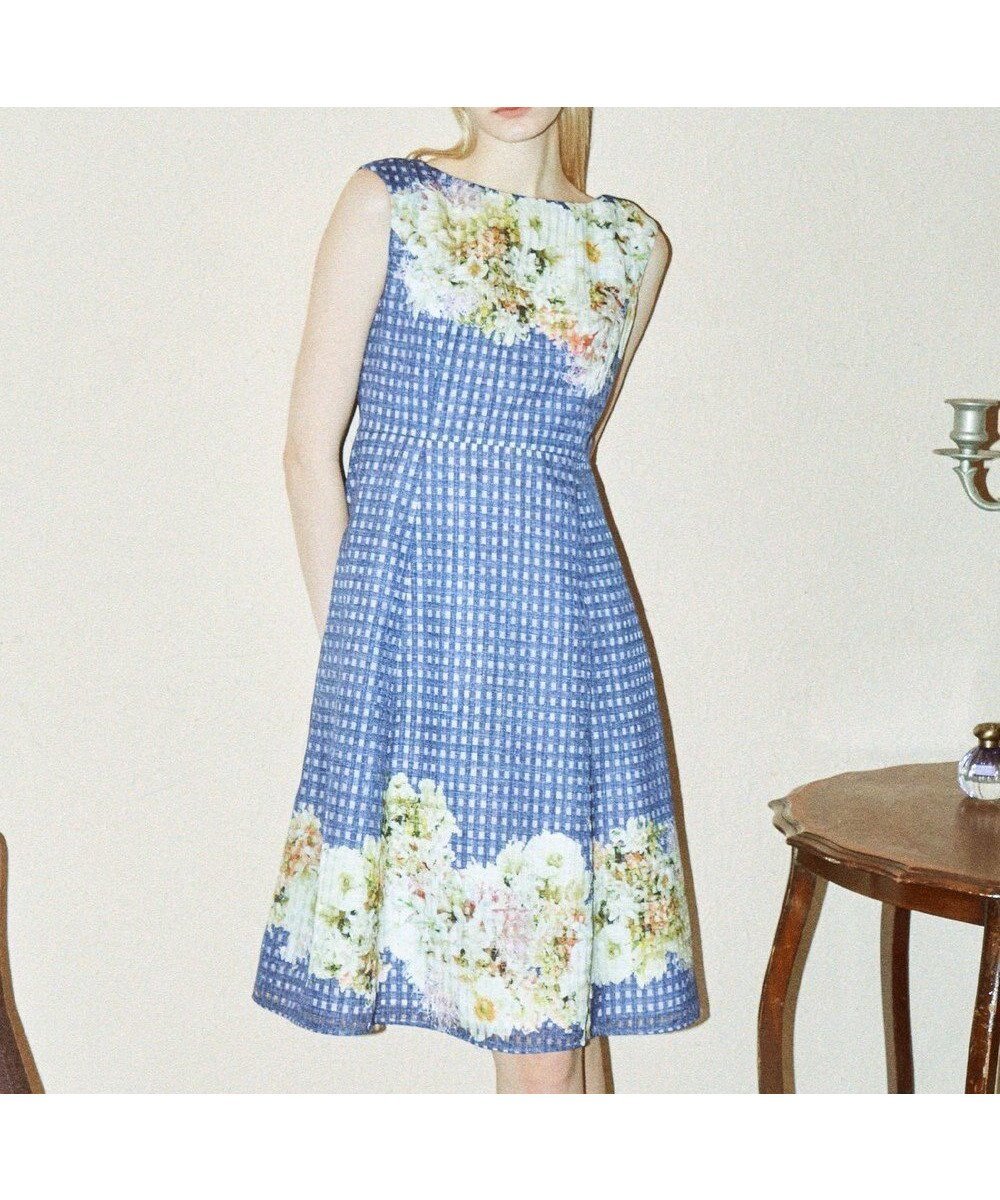 【トッカ/TOCCA】の【Archive Collection】BOUQUET ドレス インテリア・キッズ・メンズ・レディースファッション・服の通販 founy(ファニー) 　ファッション　Fashion　レディースファッション　Fashion for Women　ワンピース　Dresses　フォーマル・パーティードレス・結婚式用ドレス　Elegant & Casual Dresses　チェック　Check, Plaid, Tartan　ドレス　Dress, One-Piece　プリント　Print, Printed Pattern　夏　Summer　S/S・春夏　SS, Spring/Summer, Warm Season　A/W・秋冬　Autumn/Winter　ブルー系5|ID: prp329100004843386 ipo3291000000036150662