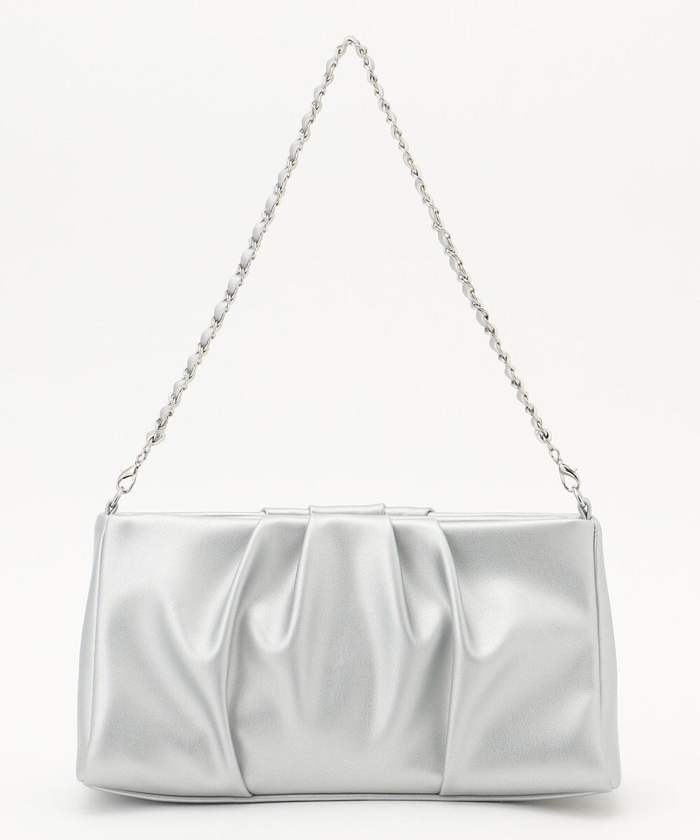 【エニィ スィス/any SiS】の【2WAY】ギャザーチェーンクラッチショルダー バッグ インテリア・キッズ・メンズ・レディースファッション・服の通販 founy(ファニー) ファッション Fashion レディースファッション Fashion for Women バッグ Bags クラッチ Clutch, Clutch Bag スーツ Suit, Formalwear セレモニー Ceremony チェーン Chain, Chain Strap ドレス Dress, One-Piece フォーマル Formal, Dressy 新作・新入荷 New Arrivals / New In シルバー|ID: prp329100004843389 ipo3291000000036303834