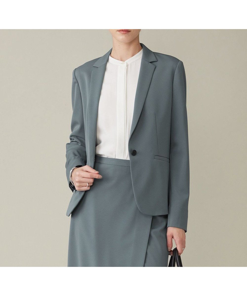 【アイシービー/iCB】のFied テーラードジャケット インテリア・キッズ・メンズ・レディースファッション・服の通販 founy(ファニー) 　ファッション　Fashion　レディースファッション　Fashion for Women　アウター　Coat / Outerwear Collection　レディースジャケット・軽アウター　Jackets　テーラードジャケット / 通勤・きれいめスタイル　Tailored Jackets & Blazers　洗える　Machine Washable　シェイプ　Shape, Slim Fit　ジャケット　Jacket, Outerwear　ストレッチ　Stretch, Stretchy Fabric　スーツ　Suit, Formalwear　セットアップ　Set-Up, Coordinated Outfit　チェック　Check, Plaid, Tartan　人気　Popular, Best Seller　ハイネック　High Neck, Mock Neck　ラップ　Wrap, Wrap Design　ワイド　Wide, Wide Fit　A/W・秋冬　Autumn/Winter　S/S・春夏　SS, Spring/Summer, Warm Season　夏　Summer　セレモニー　Ceremony　ビジネス 仕事 通勤　Business / Work / Commuting　ブルーグレー系|ID: prp329100004843390 ipo3291000000035519259
