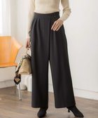 【組曲/KUMIKYOKU】の【暖かい・ストレッチ】バックウォームワイドタックパンツ ブラック系|ID: prp329100004843395 ipo3291000000035990369