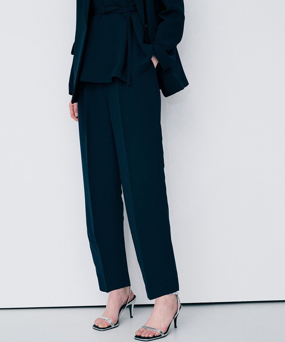 【アンクレイヴ/uncrave】の【防シワ・洗濯機洗い可】ウォッシャブルダブルクロス テーパード パンツ インテリア・キッズ・メンズ・レディースファッション・服の通販 founy(ファニー) 　ファッション　Fashion　レディースファッション　Fashion for Women　パンツ　Pants & Trousers　キャミワンピース　Cami Dress, Slip Dress　ジャケット　Jacket, Outerwear　テーパード　Tapered, Tapered Pants　フォルム　Silhouette, Form　フロント　Front, Front Design　ボトム　Bottoms, Lower Wear　ワイド　Wide, Wide Fit　A/W・秋冬　Autumn/Winter　S/S・春夏　SS, Spring/Summer, Warm Season　夏　Summer　ネイビー|ID: prp329100004843397 ipo3291000000035297683
