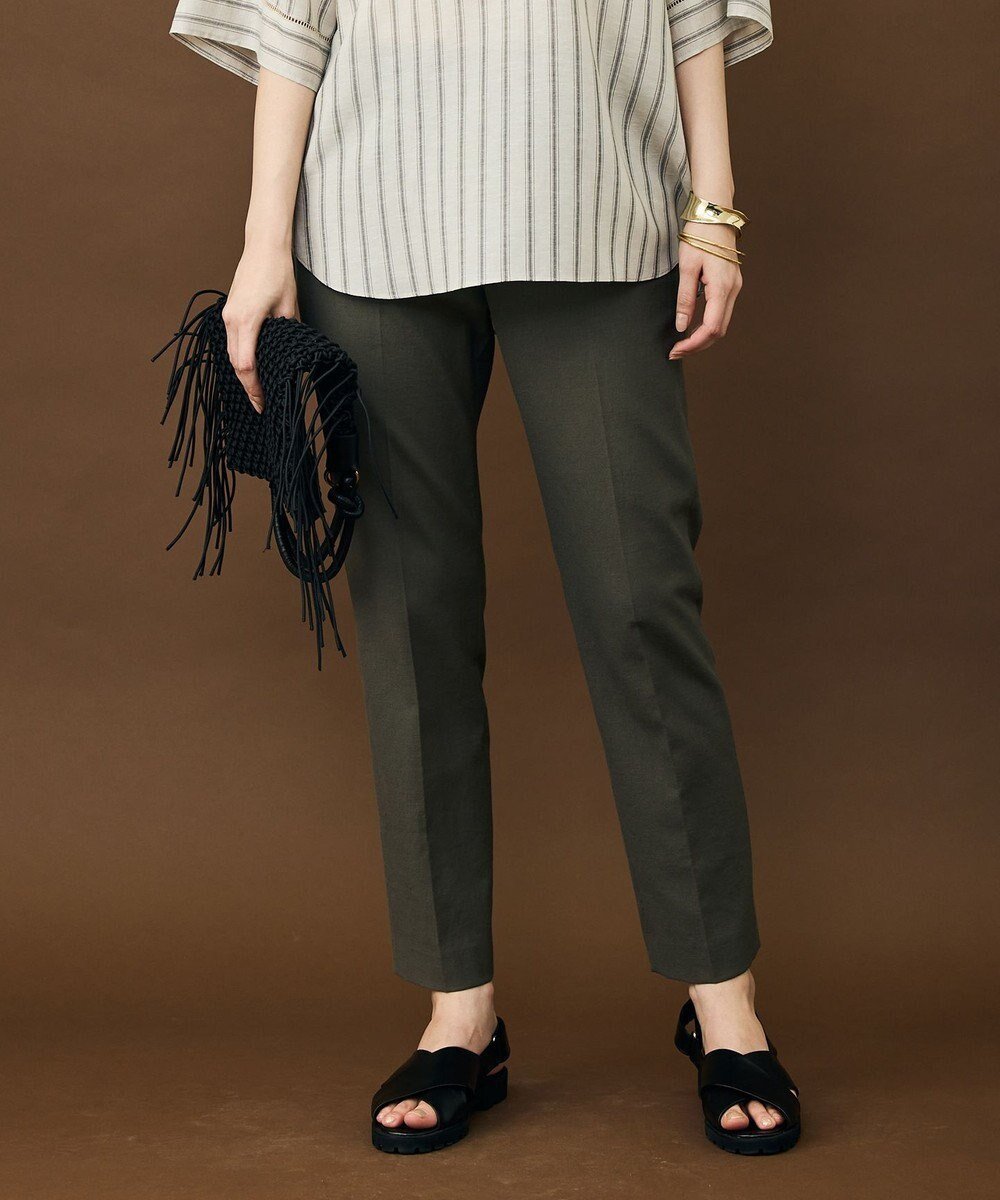 【自由区/JIYU-KU】のシェルタリングテーパード パンツ インテリア・キッズ・メンズ・レディースファッション・服の通販 founy(ファニー) 　ファッション　Fashion　レディースファッション　Fashion for Women　パンツ　Pants & Trousers　春　Spring　吸水　Absorbent, Quick-Dry　ストレッチ　Stretch, Stretchy Fabric　センター　Center, Center Line　フィット　Fit, Slim Fit　S/S・春夏　SS, Spring/Summer, Warm Season　夏　Summer　エレガント 上品　Elegant　ビジネス 仕事 通勤　Business / Work / Commuting　[新色]カーキ|ID: prp329100004843402 ipo3291000000036062489