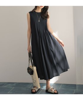 【組曲/KUMIKYOKU】のサマージャージタック ワンピース 人気、トレンドファッション・服の通販 founy(ファニー) ファッション Fashion レディースファッション Fashion for Women ワンピース Dresses エレガント 上品 Elegant 春 Spring 吸水 Absorbent, Quick-Dry シューズ Shoes, Footwear ノースリーブ Sleeveless, No-Sleeve フィット Fit, Slim Fit フラット Flat, Flat Shoes フレア Flare, Flared ペチコート Petticoat, Underskirt ポケット Pocket, Pocket Detail S/S・春夏 SS, Spring/Summer, Warm Season 夏 Summer |ID:prp329100004843403