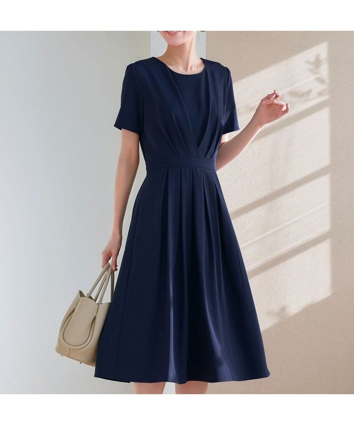 【ティアクラッセ/Tiaclasse】の【2TYPEスリーブ/半袖・ノースリーブ・洗える】タックフレアワンピース インテリア・キッズ・メンズ・レディースファッション・服の通販 founy(ファニー) https://founy.com/ ファッション Fashion レディースファッション Fashion for Women ワンピース Dresses アクセサリー Fashion Accessories オケージョン Occasion Wear 春 Spring 洗える Machine Washable カーディガン Cardigan, Knitwear スリーブ Sleeve, Long Sleeve / Short Sleeve チュニック Tunic, Long Top ノースリーブ Sleeveless, No-Sleeve フェミニン Feminine, Girly ポケット Pocket, Pocket Detail 半袖 Short Sleeve, Half Sleeve 無地 Plain, Solid Color ラウンド Round, Round Neck S/S・春夏 SS, Spring/Summer, Warm Season 再入荷 Restock / Back in Stock 日本製 Made In Japan 夏 Summer エレガント 上品 Elegant 新作・新入荷 New Arrivals / New In 結婚式 Wedding |ID: prp329100004843442 ipo3291000000035890602