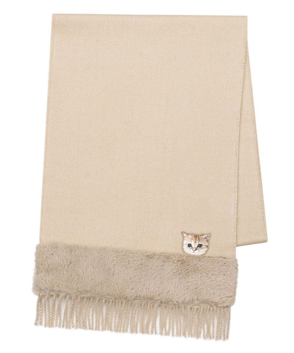 【ムーンバット/MOONBAT】のPAUL JOE ACCESSOIRES ヌネットワッペン×ファームースタッチマフラー(パッケージ入り) 人気、トレンドファッション・服の通販 founy(ファニー) 　ファッション　Fashion　レディースファッション　Fashion for Women　マフラー・スヌード / 冬小物の定番　Scarves & Mufflers　アニマル　Animal Print　コレクション　Collection, Seasonal Line　シンプル　Simple, Minimal　スヌード　Snood, Infinity Scarf　猫　Cat, Kitty　パターン　Pattern, Design Print　フェイクファー　Faux Fur, Imitation Fur　フラワー　Flower, Floral　プリント　Print, Printed Pattern　マフラー　Scarf, Muffler　モチーフ　Motif, Design Theme　無地　Plain, Solid Color　A/W・秋冬　Autumn/Winter　 other-1|ID: prp329100004843471 ipo3291000000035299505