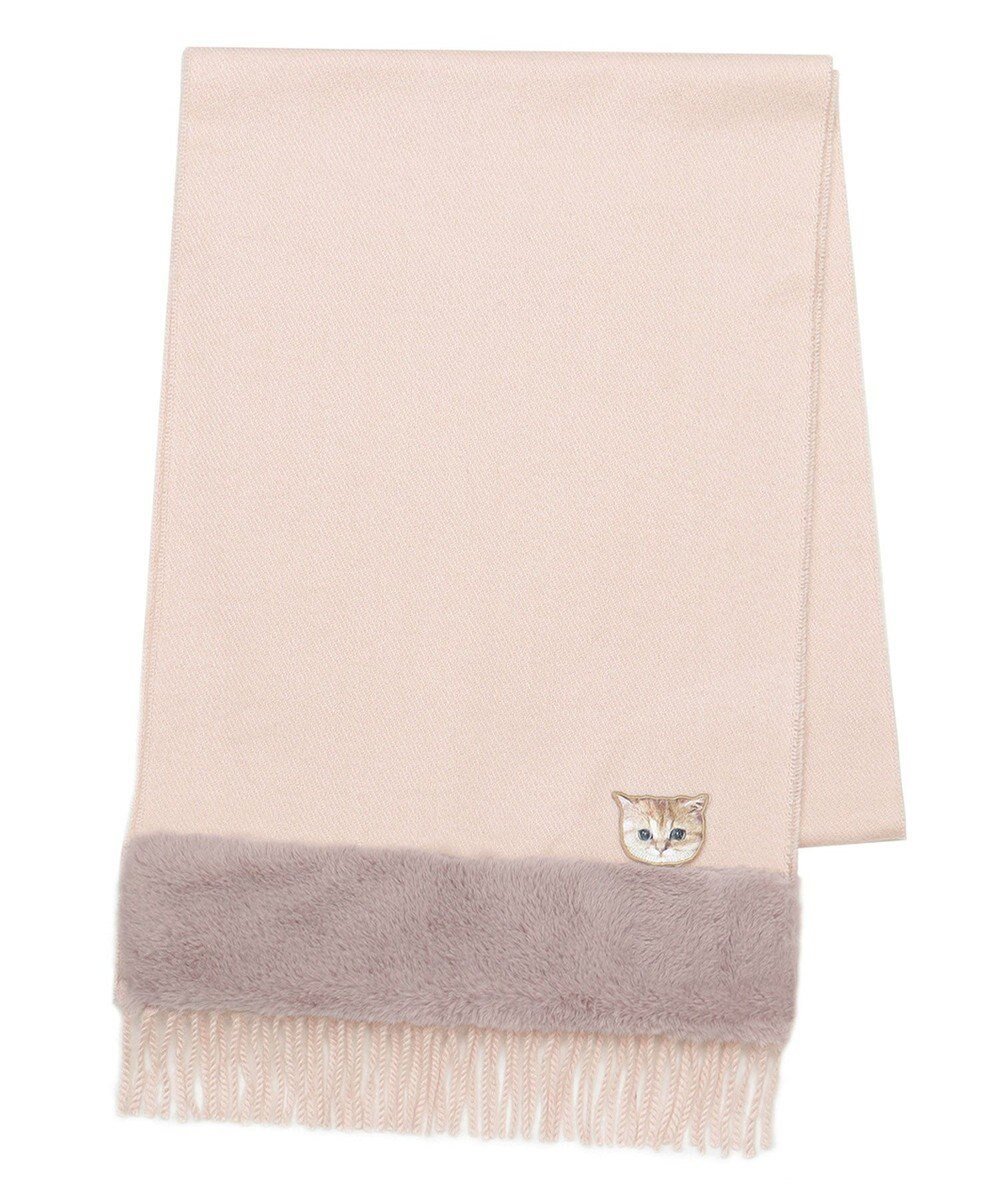 【ムーンバット/MOONBAT】のPAUL JOE ACCESSOIRES ヌネットワッペン×ファームースタッチマフラー(パッケージ入り) インテリア・キッズ・メンズ・レディースファッション・服の通販 founy(ファニー) 　ファッション　Fashion　レディースファッション　Fashion for Women　マフラー・スヌード / 冬小物の定番　Scarves & Mufflers　アニマル　Animal Print　コレクション　Collection, Seasonal Line　シンプル　Simple, Minimal　スヌード　Snood, Infinity Scarf　猫　Cat, Kitty　パターン　Pattern, Design Print　フェイクファー　Faux Fur, Imitation Fur　フラワー　Flower, Floral　プリント　Print, Printed Pattern　マフラー　Scarf, Muffler　モチーフ　Motif, Design Theme　無地　Plain, Solid Color　A/W・秋冬　Autumn/Winter　ピンク|ID: prp329100004843471 ipo3291000000035299511