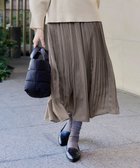 【ティアクラッセ/Tiaclasse】の【安田美沙子さん着用】ヴィンテージサテンプリーツスカート グレージュ|ID: prp329100004843475 ipo3291000000035586777