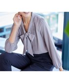 【ティアクラッセ/Tiaclasse】のリボンタイブラウス グレー|ID: prp329100004843484 ipo3291000000035763677