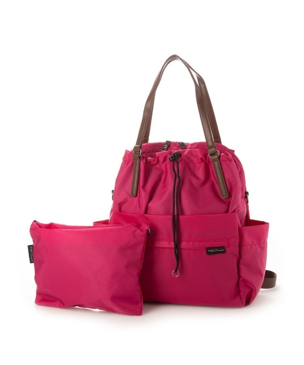 【イザック/Y'SACCS】の【Y SACCS vous et】ポーチ付き4WAYリュック インテリア・キッズ・メンズ・レディースファッション・服の通販 founy(ファニー) 　ファッション　Fashion　レディースファッション　Fashion for Women　バッグ　Bags　ポーチ&ミニバッグ　Pouches & Mini Bags　ショルダー　Shoulder, Shoulder Strap　シンプル　Simple, Minimal　スマート　Smart, Elegant　ポケット　Pocket, Pocket Detail　ポーチ　Pouch, Small Case　マグネット　Magnet, Magnetic Closure　リュック　Backpack, Rucksack　旅行　Travel　ビジネス 仕事 通勤　Business / Work / Commuting　ピンク|ID: prp329100004843486 ipo3291000000035299861