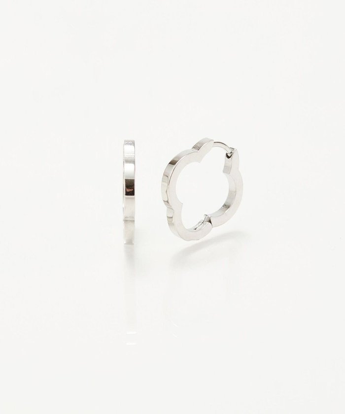 【フィービィー/phoebe】の【金属アレルギー対応】フラワーワンタッチフープピアス シルバー/サージカルステンレス インテリア・キッズ・メンズ・レディースファッション・服の通販 founy(ファニー) https://founy.com/ ファッション Fashion レディースファッション Fashion for Women アクセサリー Fashion Accessories シルバー Silver, Metallic Silver フラワー Flower, Floral フープ Hoop, Hoop Earrings |ID: prp329100004843490 ipo3291000000036245086