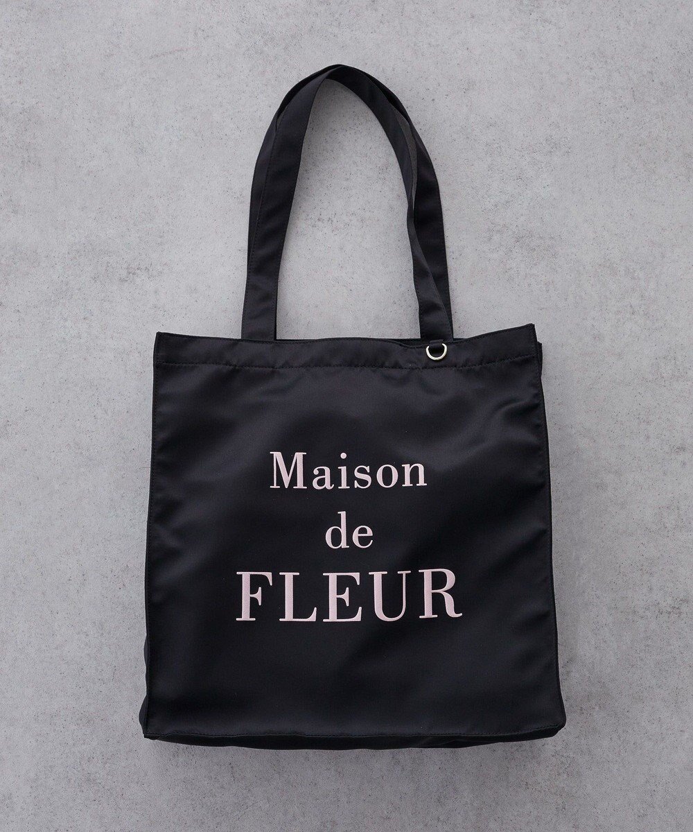 【メゾンドフルール/Maison de FLEUR】のブランドロゴ発泡プリントスクエアトート インテリア・キッズ・メンズ・レディースファッション・服の通販 founy(ファニー) ファッション Fashion レディースファッション Fashion for Women バッグ Bags おすすめ Recommended / Our Picks チャーム Charm, Pendant プリント Print, Printed Pattern 人気 Popular, Best Seller ビジネス 仕事 通勤 Business / Work / Commuting Black|ID: prp329100004843502 ipo3291000000036293629