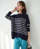 【アンフィーロ 自由区/UNFILO】のマイビューティニット ボートネック 人気、トレンドファッション・服の通販 founy(ファニー) ファッション Fashion レディースファッション Fashion for Women トップス・カットソー Cut & Sew Tops ニット Knit Tops & Sweaters ウォッシャブル Machine Washable カーディガン Cardigan, Knitwear スキッパー Skipper, Open Collar セーター Sweater, Knitwear ツイスト Tweed, Tweed Fabric ヘムライン Hemline, Bottom Cut リラックス Relax, Relaxed Fit ワイド Wide, Wide Fit 夏 Summer 抗菌 Antibacterial, Bacteria-Resistant 春 Spring S/S・春夏 SS, Spring/Summer, Warm Season 洗える Machine Washable thumbnail ネイビー×アイボリー|ID: prp329100004843506 ipo3291000000035300230