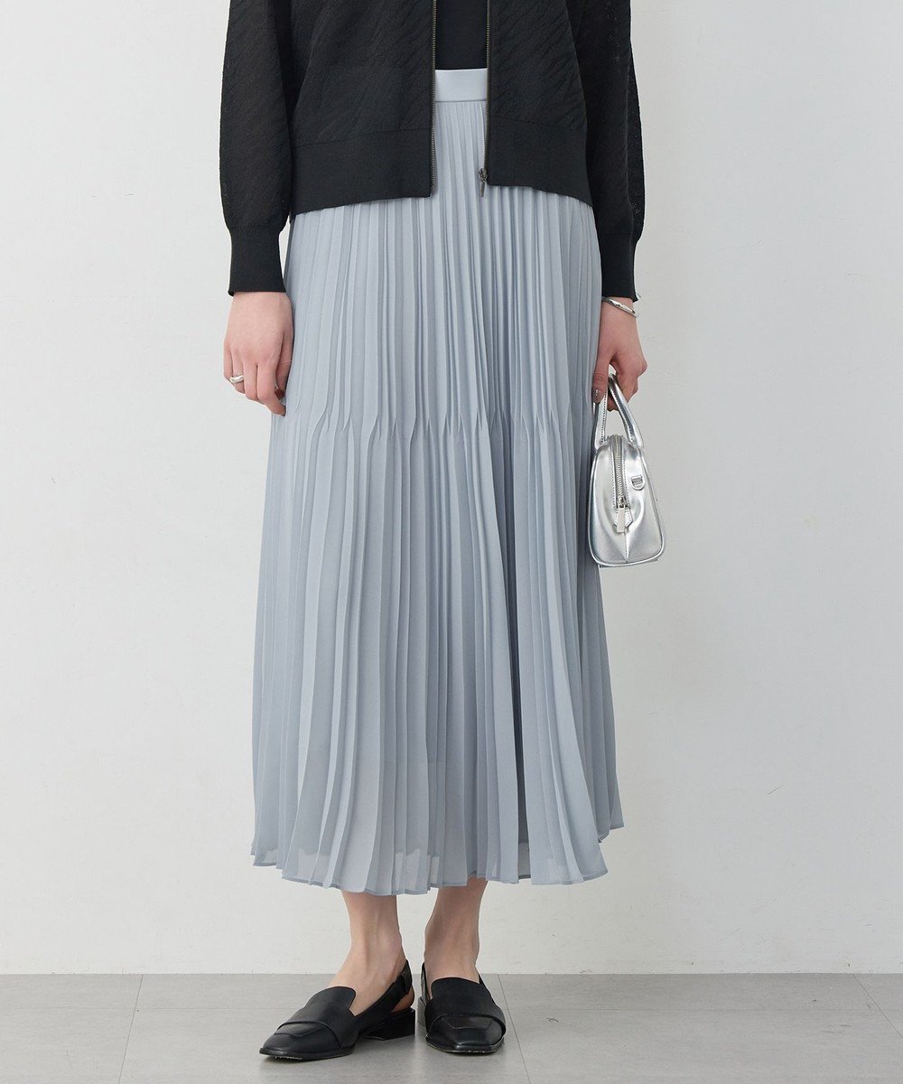 【アイシービー/iCB】のライトジョーゼットプリーツ スカート インテリア・キッズ・メンズ・レディースファッション・服の通販 founy(ファニー) 　ファッション　Fashion　レディースファッション　Fashion for Women　スカート　Skirts　プリーツスカート / 上品フェミニンスタイル　Pleated Skirts　春　Spring　洗える　Machine Washable　カットソー　Cut and Sewn Top　シアー　Sheer, See-Through　ジャケット　Jacket, Outerwear　ジョーゼット　Georgette, Semi-Sheer Fabric　ドレープ　Drape, Draping Fabric　フロント　Front, Front Design　プリーツ　Pleats, Pleated　S/S・春夏　SS, Spring/Summer, Warm Season　おすすめ　Recommended / Our Picks　夏　Summer　2026年　2026　ライトデニム|ID: prp329100004843521 ipo3291000000035300594
