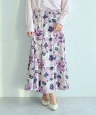 【イェッカ ヴェッカ/YECCA VECCA】の水彩フラワー柄マーメイドスカート Purple|ID: prp329100004843522 ipo3291000000035300608