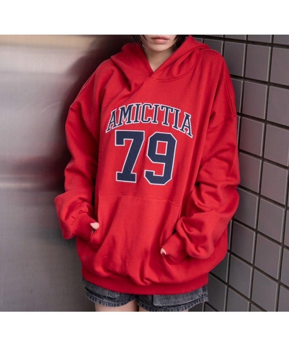 【ウィゴー/WEGO】のグラフィックビッグプルパーカー インテリア・キッズ・メンズ・レディースファッション・服の通販 founy(ファニー) 　ファッション　Fashion　レディースファッション　Fashion for Women　トップス・カットソー　Cut & Sew Tops　レディースパーカー・カジュアルフーディー　Casual Hoodies & Sweatshirts　厚底　Platform Shoes　春　Spring　秋　Autumn　カーゴパンツ　Cargo Pants, Utility Pants　グラフィック　Graphic, Graphic Design　ショルダー　Shoulder, Shoulder Strap　スニーカー　Sneakers, Trainers　スマホ　Smartphone, Mobile Device　デニム　Denim, Jeans Material　トレンド　Trend, Trending Now　ドロップ　Drop Shoulder, Dropped Style　バランス　Balance, Style Balance　パーカー　Hoodie, Parka　ビッグ　Big, Oversized　ボトム　Bottoms, Lower Wear　ルーズ　Loose, Oversized　ロング　Long, Long-Length　ワイド　Wide, Wide Fit　冬　Winter / This Winter　S/S・春夏　SS, Spring/Summer, Warm Season　おすすめ　Recommended / Our Picks　夏　Summer　レッド|ID: prp329100004843536 ipo3291000000035519582