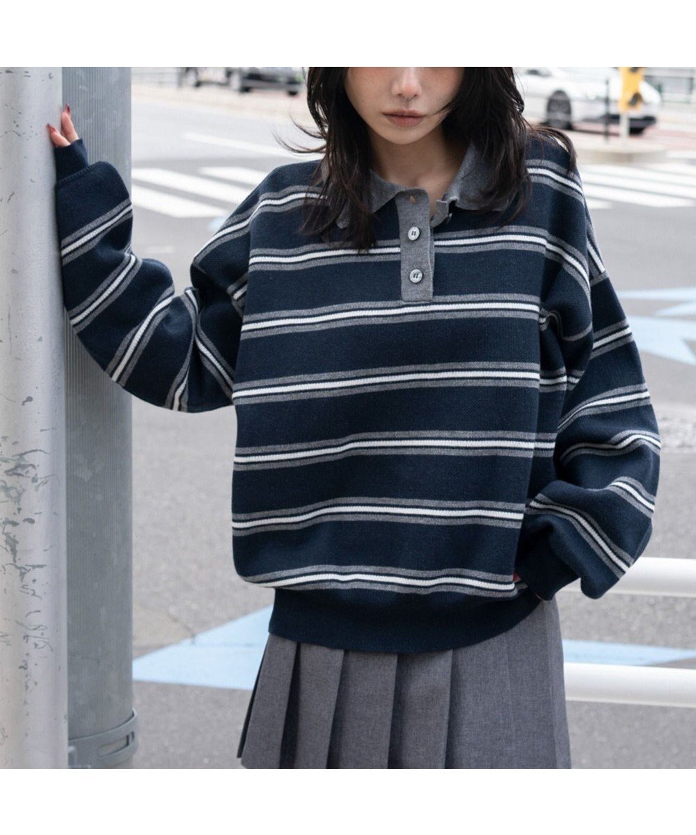 【ウィゴー/WEGO】のポロニットプルオーバー 人気、トレンドファッション・服の通販 founy(ファニー) 　ファッション　Fashion　レディースファッション　Fashion for Women　トップス・カットソー　Cut & Sew Tops　ニット　Knit Tops & Sweaters　カジュアルプルオーバー・ニットトップス　Pullovers & Knit Tops / Casual Pullovers　インナー　Innerwear　春　Spring　秋　Autumn　カーゴパンツ　Cargo Pants, Utility Pants　スマホ　Smartphone, Mobile Device　スラックス　Slacks, Dress Pants　セーター　Sweater, Knitwear　デニム　Denim, Jeans Material　トレンド　Trend, Trending Now　ロング　Long, Long-Length　冬　Winter / This Winter　S/S・春夏　SS, Spring/Summer, Warm Season　おすすめ　Recommended / Our Picks　夏　Summer　 other-1|ID: prp329100004843539 ipo3291000000035300987