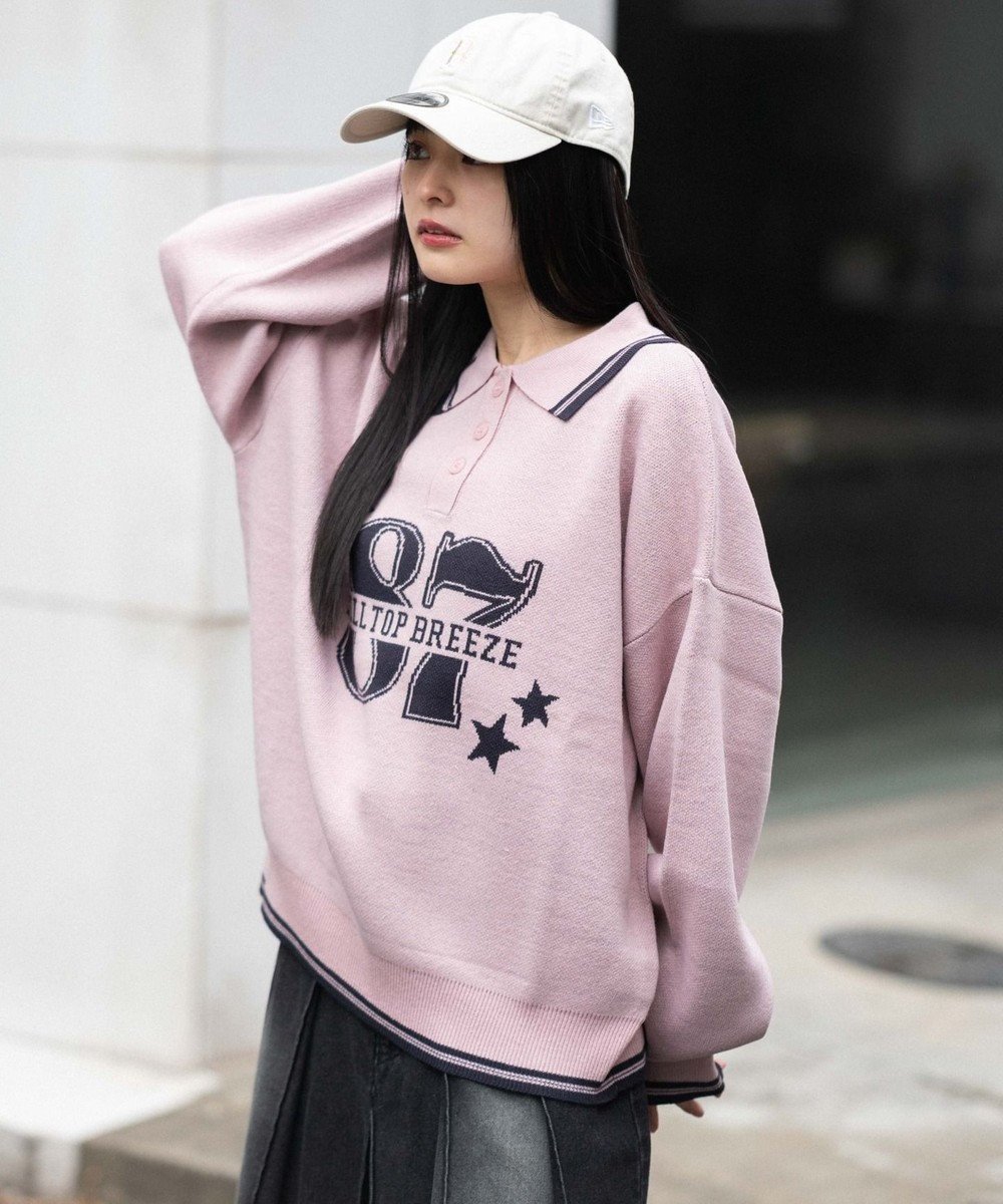 【ウィゴー/WEGO】のポロニットプルオーバー インテリア・キッズ・メンズ・レディースファッション・服の通販 founy(ファニー) 　ファッション　Fashion　レディースファッション　Fashion for Women　トップス・カットソー　Cut & Sew Tops　ニット　Knit Tops & Sweaters　カジュアルプルオーバー・ニットトップス　Pullovers & Knit Tops / Casual Pullovers　インナー　Innerwear　春　Spring　秋　Autumn　カーゴパンツ　Cargo Pants, Utility Pants　スマホ　Smartphone, Mobile Device　スラックス　Slacks, Dress Pants　セーター　Sweater, Knitwear　デニム　Denim, Jeans Material　トレンド　Trend, Trending Now　ロング　Long, Long-Length　冬　Winter / This Winter　S/S・春夏　SS, Spring/Summer, Warm Season　おすすめ　Recommended / Our Picks　夏　Summer　ピンク|ID: prp329100004843539 ipo3291000000035300991