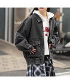 【ウィゴー/WEGO】の【ユニセックス着用ITEM/MLサイズ展開】フライトジャケット デニムブラックソノタ|ID: prp329100004843542 ipo3291000000035572424