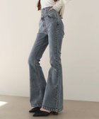 【ウィゴー/WEGO】の【ストレッチ/美脚/脚長シルエット/XSSMサイズ展開】ハイウエストストレッチフレアデニムパンツ デニム中濃加工色|ID: prp329100004843545 ipo3291000000035301196