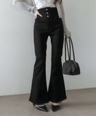 【ウィゴー/WEGO】の【ストレッチ/美脚/脚長シルエット/XSSMサイズ展開】ハイウエストストレッチフレアデニムパンツ デニムブラック|ID: prp329100004843545 ipo3291000000035301199