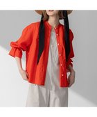 【23区/NIJYUSANKU】の【洗える】カラミ ストライプ 切り替え ブラウス 人気、トレンドファッション・服の通販 founy(ファニー) ファッション Fashion レディースファッション Fashion for Women トップス・カットソー Cut & Sew Tops シャツ・ブラウス・オフィスカジュアル Elegant Blouses & Button-Ups 2025年 2025 2025春夏・S/S Spring/Summer 2025 SS25 オレンジ Orange ギャザー Gathered, Ruffled コンパクト Compact, Small Size ストライプ Stripe, Striped Pattern フレア Flare, Flared ペプラム Peplum, Flared Hem ミックス Mix, Mixed Style リネン Linen, Linen Fabric 夏 Summer 春 Spring S/S・春夏 SS, Spring/Summer, Warm Season 洗える Machine Washable 透かし Cut-Out, Lacework thumbnail オレンジ系|ID: prp329100004843591 ipo3291000000035301977