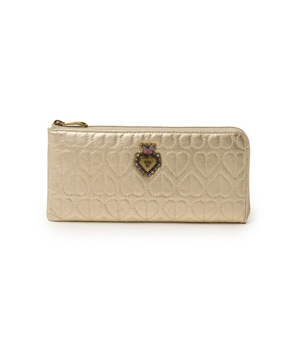 【アナスイ/ANNA SUI】のドリーミー Lファスナー長財布 インテリア・キッズ・メンズ・レディースファッション・服の通販 founy(ファニー) ファッション Fashion レディースファッション Fashion for Women ミニ財布・二つ折り財布 Wallets & Card Cases キルティング Quilted, Quilting クラシック Classic, Timeless Style 財布 Wallet, Purse 定番 Standard, Basic Item バタフライ Butterfly, Butterfly Motif フェミニン Feminine, Girly ブローチ Brooch, Pin Brooch エレガント 上品 Elegant ギフト プレゼント Gift / Present ゴールド|ID: prp329100004843607 ipo3291000000035302218