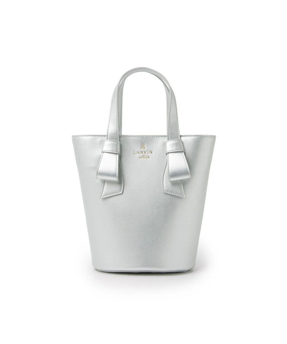 【ランバン オン ブルー/LANVIN en Bleu】のアンス 2wayバッグ インテリア・キッズ・メンズ・レディースファッション・服の通販 founy(ファニー) 　ファッション　Fashion　レディースファッション　Fashion for Women　バッグ　Bags　コンパクト　Compact, Small Size　フェミニン　Feminine, Girly　リボン　Ribbon, Bow　エレガント 上品　Elegant　財布　Wallet, Purse　シルバー|ID: prp329100004843616 ipo3291000000035302378