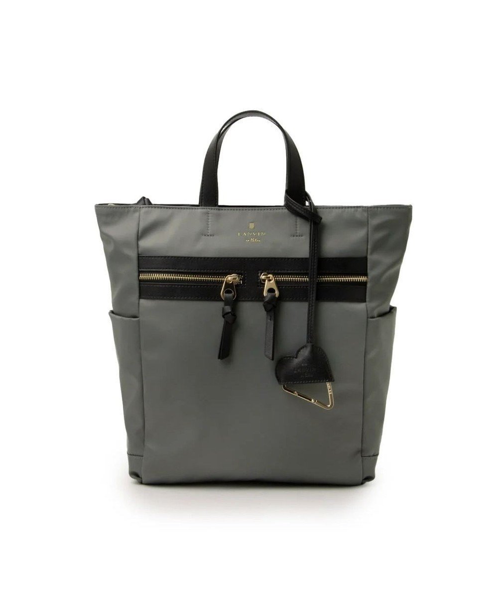 【ランバン オン ブルー/LANVIN en Bleu】のグラン 2wayバックパック インテリア・キッズ・メンズ・レディースファッション・服の通販 founy(ファニー) 　ファッション　Fashion　レディースファッション　Fashion for Women　バッグ　Bags　スマート　Smart, Elegant　フロント　Front, Front Design　ポケット　Pocket, Pocket Detail　モノトーン　Monotone, Black and White　リュック　Backpack, Rucksack　エレガント 上品　Elegant　軽量　Lightweight, Ultra Light　ビジネス 仕事 通勤　Business / Work / Commuting　グレー|ID: prp329100004843617 ipo3291000000035302390